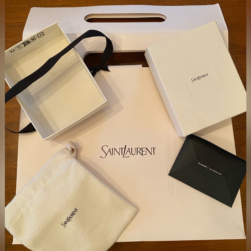 YSL card holder box dust bag and gift bag